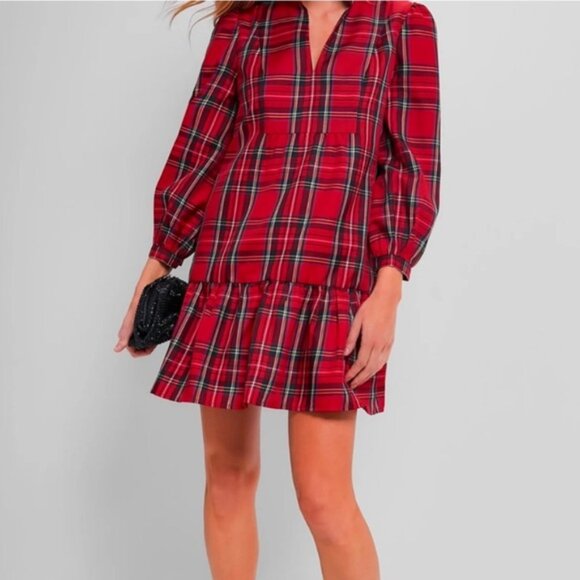 Tuckernuck Palmerston Dress Red Plaid Royal StewartTartan NEW - Picture 5 of 10